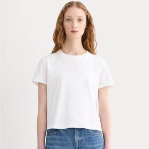Everlane Box-Cut Tee in Essential Cotton White NWT